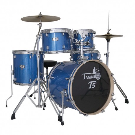 Batterie d'étude Tamburo T5 fusion 20 Blue Sparkle