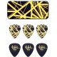 Boite de médiators Dunlop EVH Black/Yellow 0,60mm