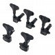 Mécaniques de basse 5 cordes Schaller noires 3+2