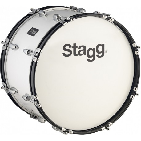 Grosse caisse de parade Stagg 26 x 10 pouces blanche