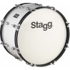 Grosse caisse de parade Stagg 26 x 10 pouces blanche