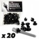 Rondelles de tirans Hendrix Drums Sleeved washers noires