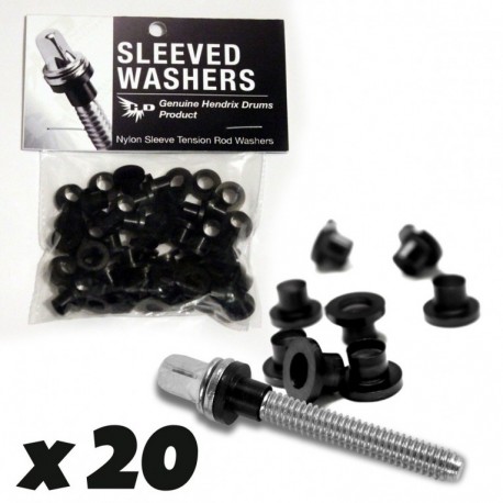 Rondelles de tirans Hendrix Drums Sleeved washers noires
