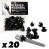 Rondelles de tirans Hendrix Drums Sleeved washers noires