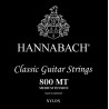 Cordes de guitare classique Hannabach 800 MT Noires tiran moyen