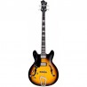 Basse gaucher hollow body Hagstrom Viking Tobacco Sunburst