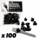 Rondelles de tirans Hendrix Drums Sleeved washers noires x100