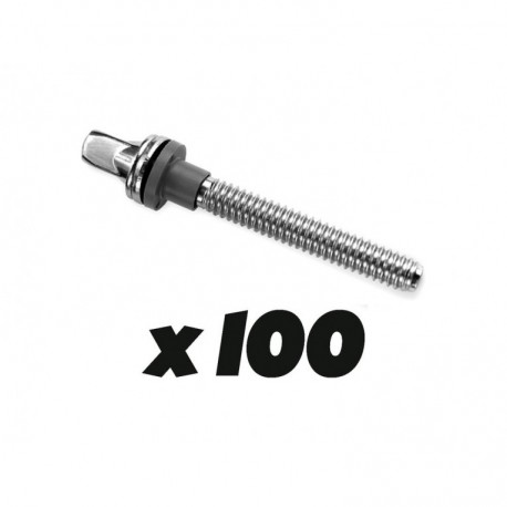 Rondelles de tirans Hendrix Drums Sleeved washers grises x100