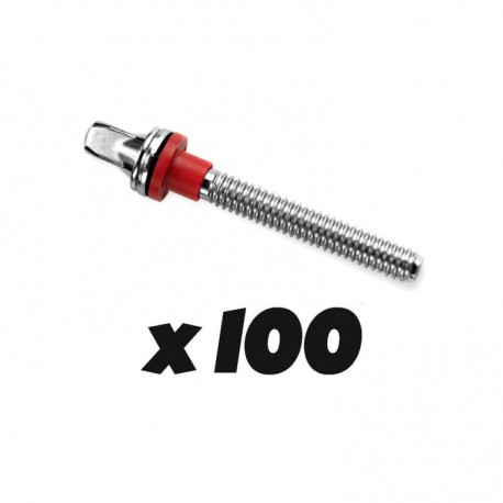 Rondelles de tirans Hendrix Drums Sleeved washers rouges x100
