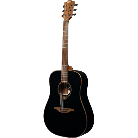 Guitare folk Lag Tramontane T118D Noire lacquée
