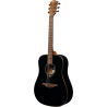 Guitare folk Lag Tramontane T118D Noire lacquée