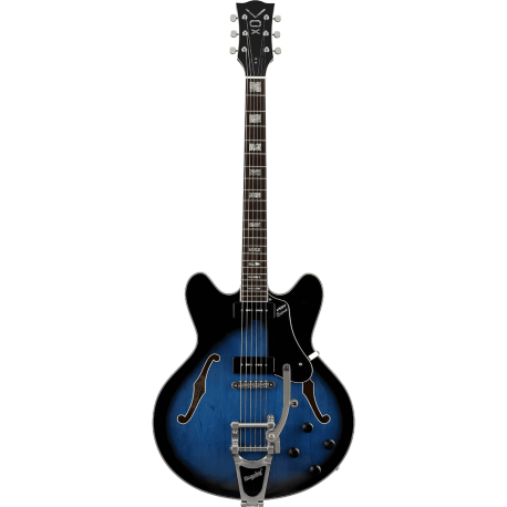 Guitare hollow body Vox Bobcat V90 Bigsby Sapphire Blue