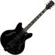 Guitare hollow body Vox Bobcat V90 Bigsby Jet Black