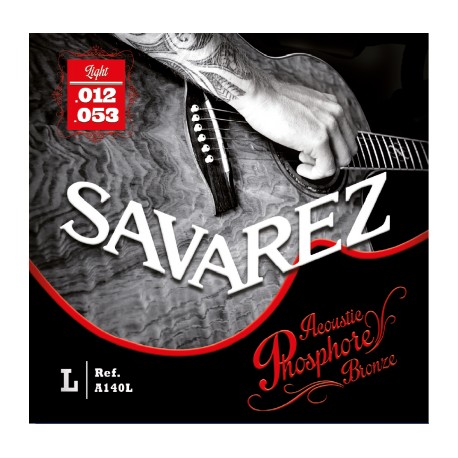 Cordes guitare acoustique phosphore bronze Savarez A140L 12-53