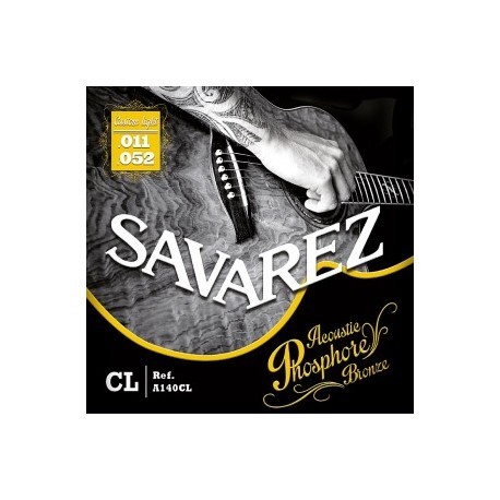 Cordes guitare acoustique phosphore bronze Savarez A140CL 11-52