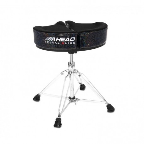 Siège batteur Ahead Spinal Glide moto noir pailleté quadripode