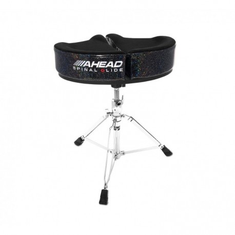 Siège batteur Ahead Spinal Glide moto noir pailleté tripode