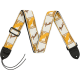 Sangle Fender Monogrammed white-brown-yellow