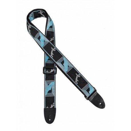 Sangle Fender Monogrammed black-light grey-blue