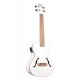 Ukulele Kala Crossover Archtop hollow Tenor électro-acoustique Satin Metallic White