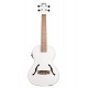 Ukulele Kala Crossover Archtop hollow Tenor électro-acoustique Satin Metallic White