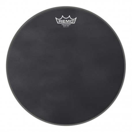 Peau de timbre Remo Black Suede ambassador 13