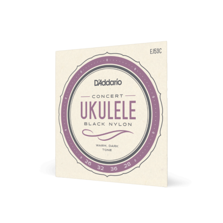 Cordes de Ukulélé D'addario EJ53C nylon noir