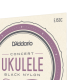 Cordes de Ukulélé D'addario EJ53C nylon noir
