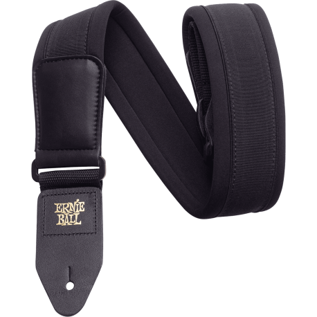 Sangle Ernie Ball comfort néoprene noire rembourrée