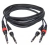 Cable couplé jack pour clavier Hilec 3 metres