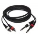 Cable Hilec 2 RCA males / 2 Jack mono 3 metres