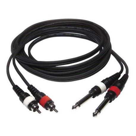 Cable Hilec 2 RCA males / 2 Jack mono 3 metres