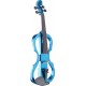 Violon électrique 4/4 Stagg EVN X avec housse bleu métallique