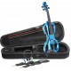 Violon électrique 4/4 Stagg EVN X avec housse bleu métallique
