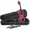 Violon électrique 4/4 Stagg EVN X avec housse rouge métallique