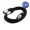 Câble 0,5m Power XLR 3 PIN Mâle / XLR 3 PIN Femelle