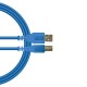 Câble UDG USB 2.0 A-B Bleu Droit 2m