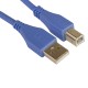 Câble UDG USB 2.0 A-B Bleu Droit 2m