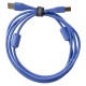 Câble UDG USB 2.0 A-B Bleu Droit 2m