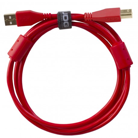 Câble UDG USB 2.0 A-B Rouge Droit 2m