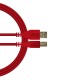Câble UDG USB 2.0 A-B Rouge Droit 2m