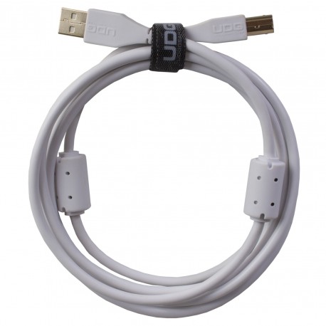 Câble UDG USB 2.0 A-B Blanc Droit 2m