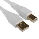 Câble UDG USB 2.0 A-B Blanc Droit 2m
