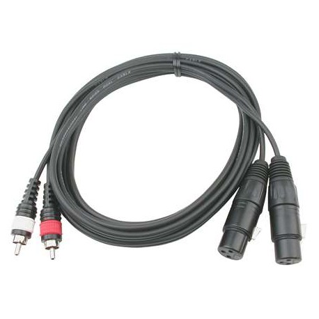 Cordon ligne 2xXLR F / 2xRCA M Lg 3m