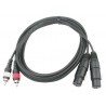Cordon ligne 2xXLR F / 2xRCA M Lg 3m