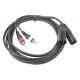 Cordon ligne 2x4 2xXLR M / 2xRCA M Lg 3m