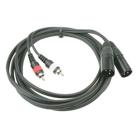 Cordon ligne 2x4 2xXLR M / 2xRCA M Lg 3m
