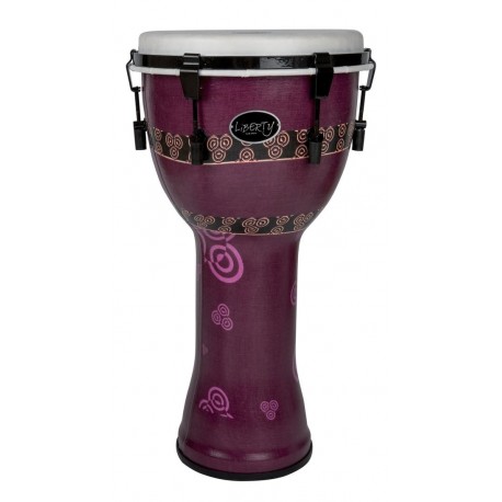 Djembé fibre accordable Gewa Liberty 12" Abstract Bali Purple