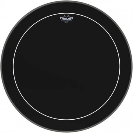 Peau de grosse caisse Remo Pinstripe ebony 24 pouces