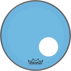 Peau Remo colortone Powerstroke 3 percée 18 pouces bleue